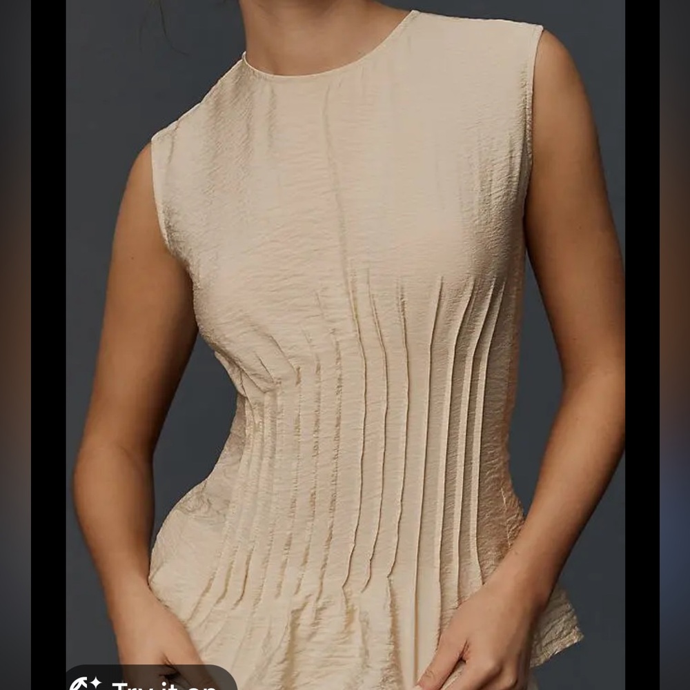 Anthropology Waist Della Shell Top size L